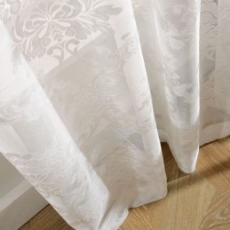 Tenda Trasparente Classica Semplice Su Misura, In Tessuto Jacquard Con Fiori Europei, Per Soggiorno E Camera Da Letto.