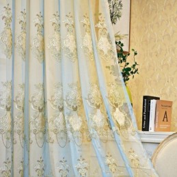 Tenda In Tulle Europa Su Misura, Tenda In Voile Ricamato Per Soggiorno