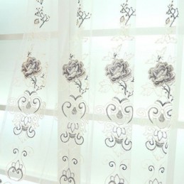 Tende Moderne In Tulle Trasparente Con Motivi Floreali Per Soggiorno E Camera Da Letto