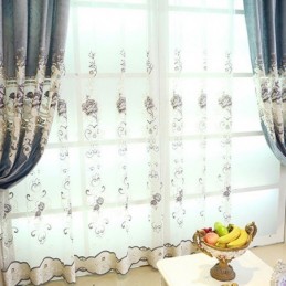 Tende Moderne In Tulle Trasparente Con Motivi Floreali Per Soggiorno E Camera Da Letto
