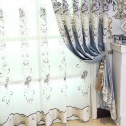 Tende Moderne In Tulle Trasparente Con Motivi Floreali Per Soggiorno E Camera Da Letto