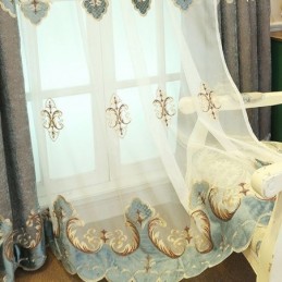 Tende Trasparenti Moderne Ricamate In Tulle Per Soggiorno E Camera Da Letto