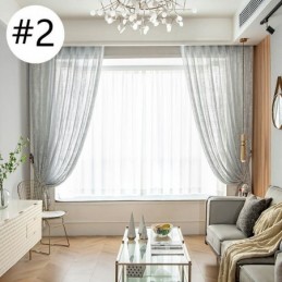 Tende Trasparenti In Tulle Nordico, Eleganti Tende In Voile Bianco Su Misura, Pannello Per Tende Per Soggiorno.