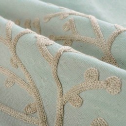 Tenda Semplice Americana Su Misura, Tessuto Traspirante Con Ricamo Verde