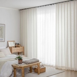 Tende Moderne Trasparenti In Voile Bianco Semplice In Tulle Per Soggiorno E Camera Da Letto