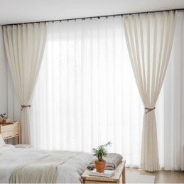 Tende Moderne Trasparenti In Voile Bianco Semplice In Tulle Per Soggiorno E Camera Da Letto