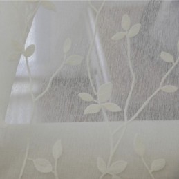 Tende In Voile Bianco Trasparente Con Ricamo Decorativo A Forma Di Vite Per La Camera Da Letto