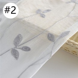 Tende In Voile Bianco Trasparente Con Ricamo Decorativo A Forma Di Vite Per La Camera Da Letto