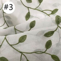 Tende In Voile Bianco Trasparente Con Ricamo Decorativo A Forma Di Vite Per La Camera Da Letto
