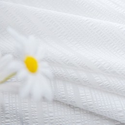 Tenda Moderna In Voile E Tulle Su Misura, Tinta Unita, Bianca, Trasparente, Per Soggiorno