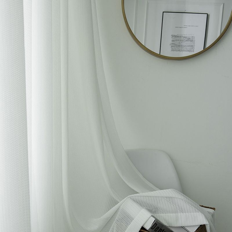Tenda Di Lusso In Tulle Bianco Su Misura Per Soggiorno, Camera Da Letto, Finestra, Tessuto Jacquard Trasparente