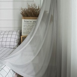 Tenda Di Lusso In Tulle Bianco Su Misura Per Soggiorno, Camera Da Letto, Finestra, Tessuto Jacquard Trasparente