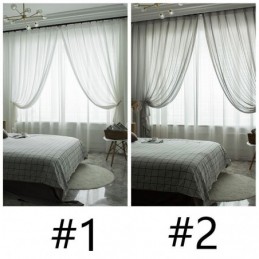 Tenda Di Lusso In Tulle Bianco Su Misura Per Soggiorno, Camera Da Letto, Finestra, Tessuto Jacquard Trasparente