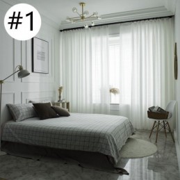 Tenda Di Lusso In Tulle Bianco Su Misura Per Soggiorno, Camera Da Letto, Finestra, Tessuto Jacquard Trasparente