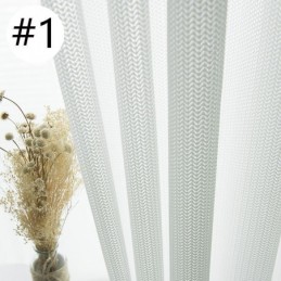 Tenda Di Lusso In Tulle Bianco Su Misura Per Soggiorno, Camera Da Letto, Finestra, Tessuto Jacquard Trasparente