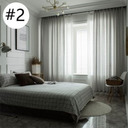Tenda Di Lusso In Tulle Bianco Su Misura Per Soggiorno, Camera Da Letto, Finestra, Tessuto Jacquard Trasparente