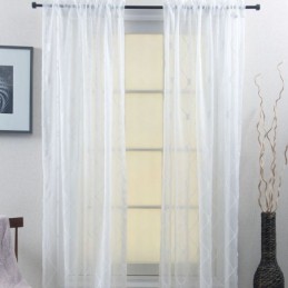 Tende Trasparenti Con Motivo Geometrico Per Soggiorno E Camera Da Letto