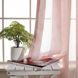 Tenda Semplice In Stile Rurale, Su Misura, In Tessuto Jacquard Color Pesca, Per Camera Da Letto E Soggiorno
