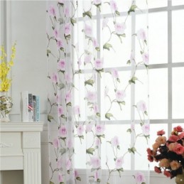 Tende Trasparenti Floreali In Tulle, Decorazioni Per La Casa, Divisorio Per Stanze