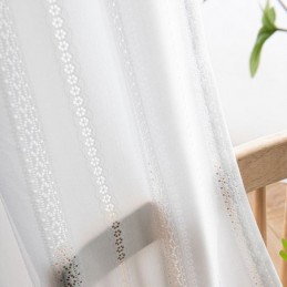 Tende Bianche Traslucide In Stile Nordico, Jacquard, Per Soggiorno, Camera Da Letto