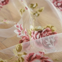 Tende Moderne In Tulle Con Fiori, Stile Pastorale, Trasparenti, Per Soggiorno E Camera Da Letto
