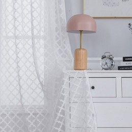Tende Trasparenti Bianche A Forma Di Diamante Per Soggiorno E Camera Da Letto