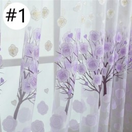 Tende Moderne Trasparenti In Tulle Floreale Per Il Soggiorno