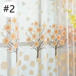 Tende Moderne Trasparenti In Tulle Floreale Per Il Soggiorno