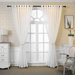Tende Decorative In Tulle Ricamate Con Piante Per La Camera Da Letto