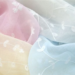 Tende Decorative In Tulle Ricamate Con Piante Per La Camera Da Letto