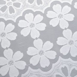 Tende Moderne In Tulle Bianco, Tende Trasparenti A Fiori, Su Misura Per Il Soggiorno