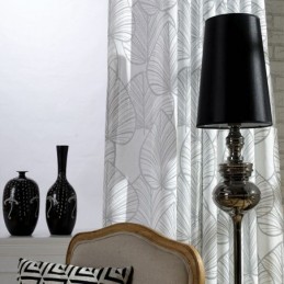 Tenda Stampata Con Foglie, Su Misura, In Tulle Trasparente, Per Soggiorno, Camera Da Letto