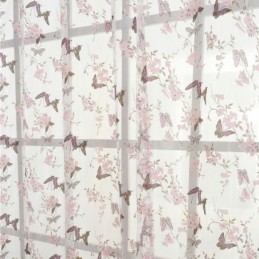 Tende In Tulle Con Stampa A Fiori E Farfalle, Tende Decorative In Voile, Tende Su Misura