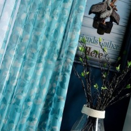 Tende Semitrasparenti Con Stampa Di Foglie Per Soggiorno E Camera Da Letto