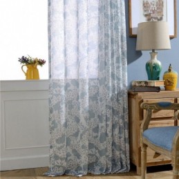 Tende A Fiori Stampate In Tulle Trasparente Per Soggiorno E Camera Da Letto