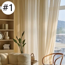 Tenda Moderna In Tulle Con Zanzariera Jacquard, Su Misura, Per Soggiorno E Camera Da Letto