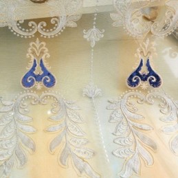 Squisita Tenda In Tulle Su Misura, Tenda Europea Ricamata Con Motivi Floreali, Tende Trasparenti Per La Decorazione Della Stanza