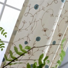 Tenda Semplice Giapponese Su Misura, Tenda Con Ricamo Fresco