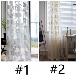Tende In Voile Bianco Trasparente Con Ricamo Decorativo A Forma Di Vite Per La Camera Da Letto