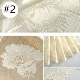 Tende In Voile Bianco Trasparente Con Ricamo Decorativo A Forma Di Vite Per La Camera Da Letto