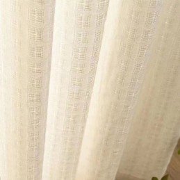Tende A Soffietto In Tulle Jacquard A Quadri Per Il Soggiorno