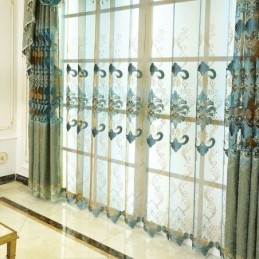 Tenda Ricamata Europea Su Misura, Tenda Di Lusso Per Finestra, Per Soggiorno, Camera Da Letto