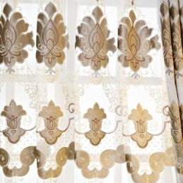Tenda Per Finestra Ricamata Europea Su Misura, Squisite Tende Trasparenti Floreali Per Soggiorno, Villa, Sala