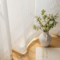 Tende A Spina Di Pesce In Tulle Per Finestre, Soggiorno, Camera Da Letto