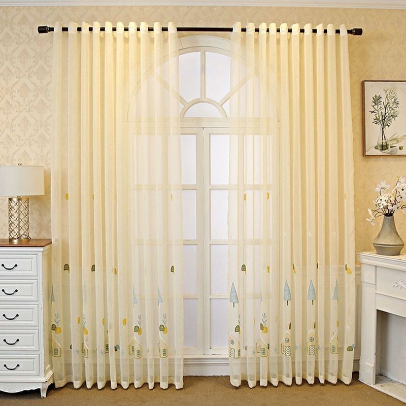 Tende Decorative In Tulle Ricamate Con Motivi A Cartoni Animati Per La Camera Da Letto