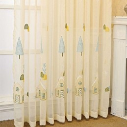 Tende Decorative In Tulle Ricamate Con Motivi A Cartoni Animati Per La Camera Da Letto