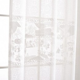 Tende Jacquard Bianche, Tende Traslucide Per Soggiorno E Camera Da Letto