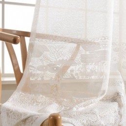 Tende Jacquard Bianche, Tende Traslucide Per Soggiorno E Camera Da Letto