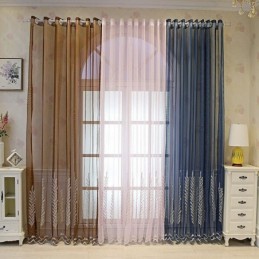 Tende Decorative In Tulle Ricamate Con Piante Per La Camera Da Letto
