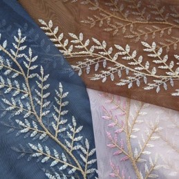 Tende Decorative In Tulle Ricamate Con Piante Per La Camera Da Letto